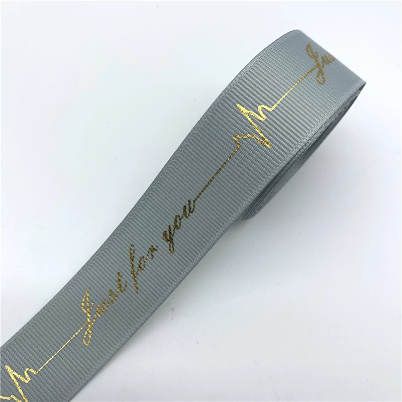 5 야드/로트 15mm 25mm 인쇄 그냥 당신을 위해 Grosgrain 리본 폴리 에스터 리본 웨딩 장식 DIY 봉제 직물