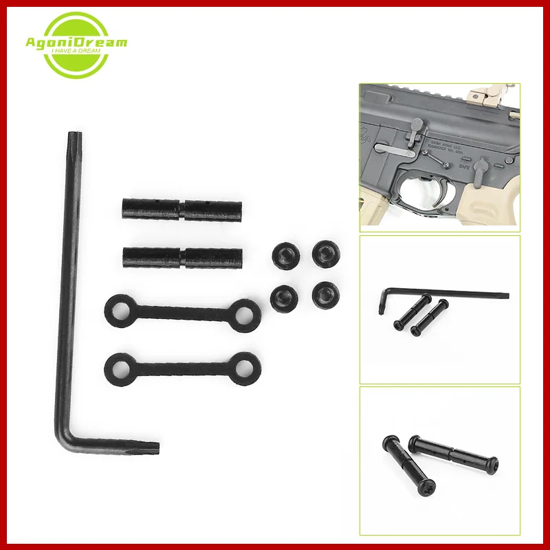 

154 Anti-Slip Tactical Black Oxide .154" AR15 Anti Walk Pins 2 Steel Side Plates All Steel Anti Walk Hammer Trigger Pins hunting