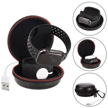 

For Apple Watch Series 3 2 1 Portable Charger Holder Dock Case Travel Hard Protective Airpods Bag Pouch Cover Zipper Box