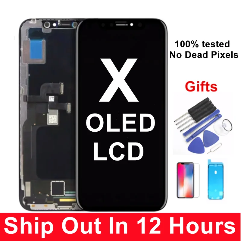 New LCD Display For iPhone X XR XS Max OLED Screen Replacement 11 Pro 12 True Tone With 3D Touch | Мобильные телефоны и