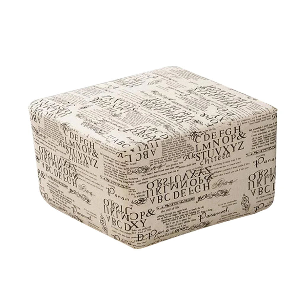 28x28x18cm Cotton Linen Square Stool Seat Replacement Covers Stool Replacement Cover Square Seat Chair Cover Seat Cushion