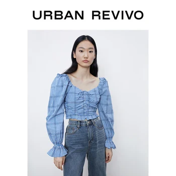 

URBAN REVIVO Women Youth Colour Block Cropped Blouse YV33S2CE2002