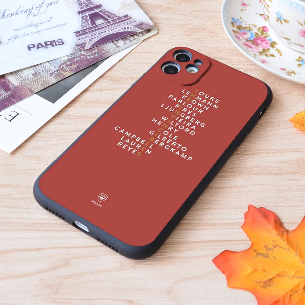 Arsenal Invincibles Print Soft Silicone Matt Case For Apple iPhone Case Arsenal Invincibles Print Soft Silicone Matt Case For Apple iPhone Case