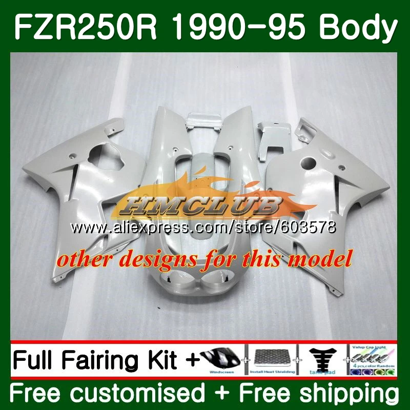 FZR250R для YAMAHA FZR 250R 1990 1991 1992 1993 1994 1995 125CL. 1 красный, белый FZR 250 FZR-250 FZR250 90 91 92 93 94 95 обтекатель