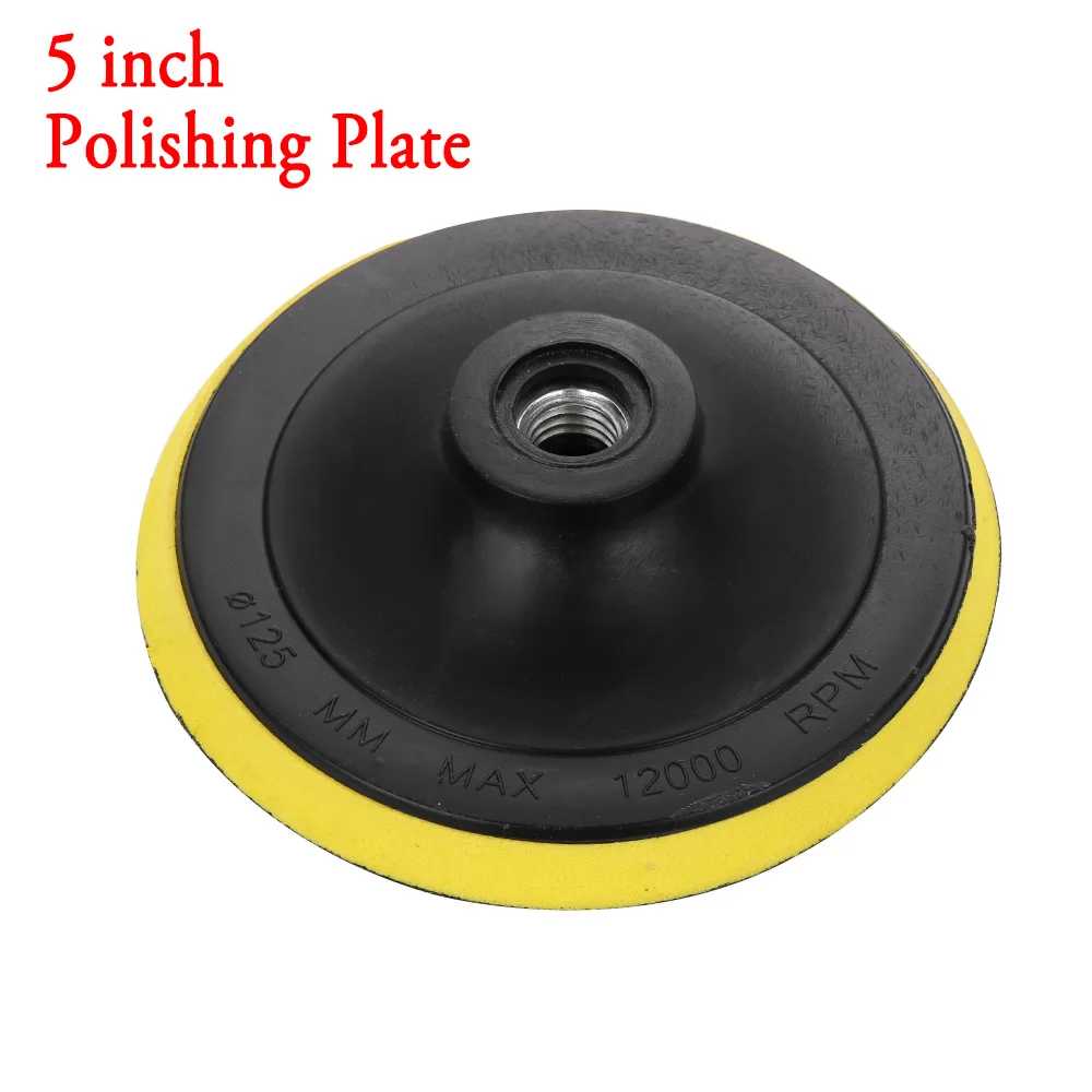 5 inch Polish Plate 4/5/6 дюймов шерстяной полировка воском Накладка аксессуары шерстяная полировальная пластина M14 разъем дрель автомобильные аксессуары для полировального устройства - Цвет: 5 inch Polish Plate