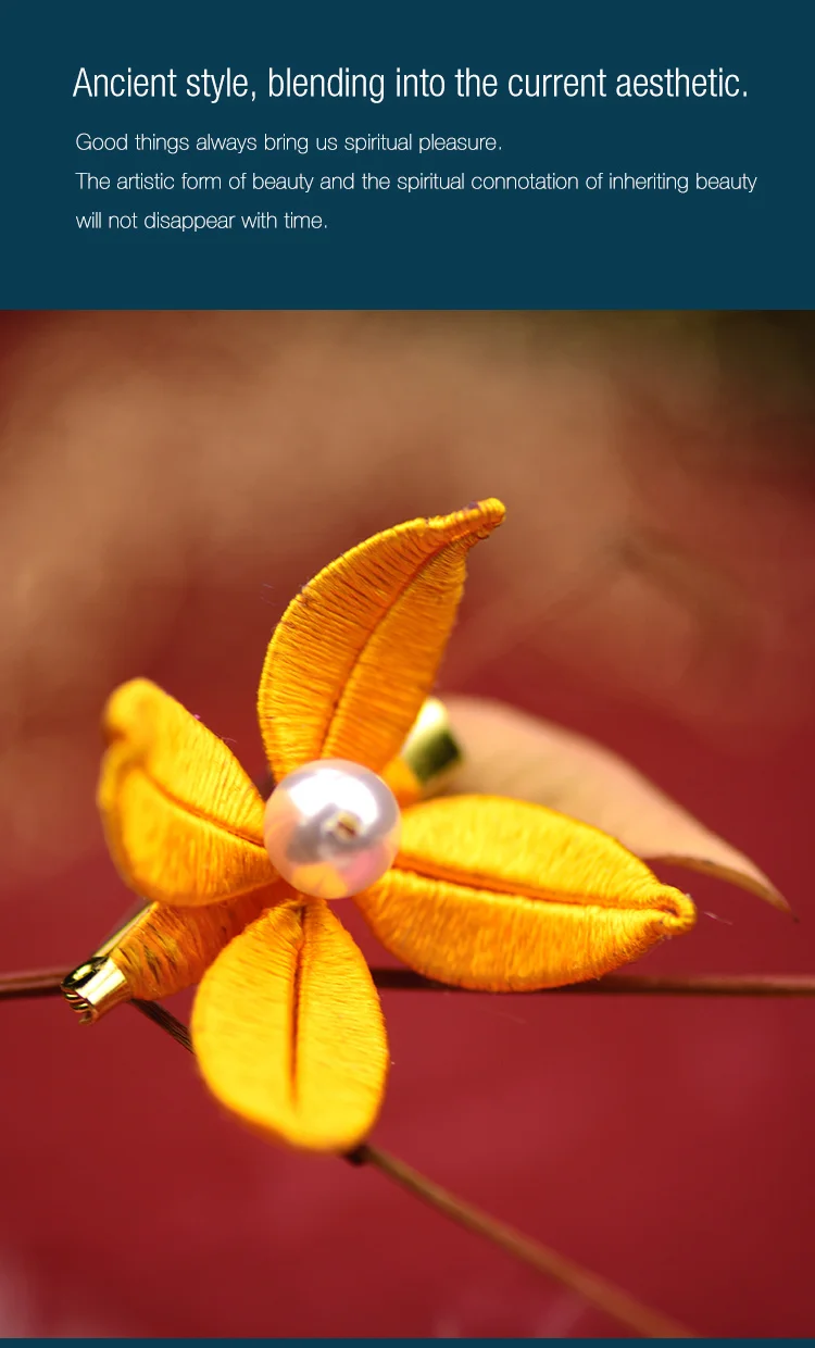 Обернутый цветок брошь DIY kit традиционная Ремесленная одежда декоративный воротник пряжка Шелковый медный провод