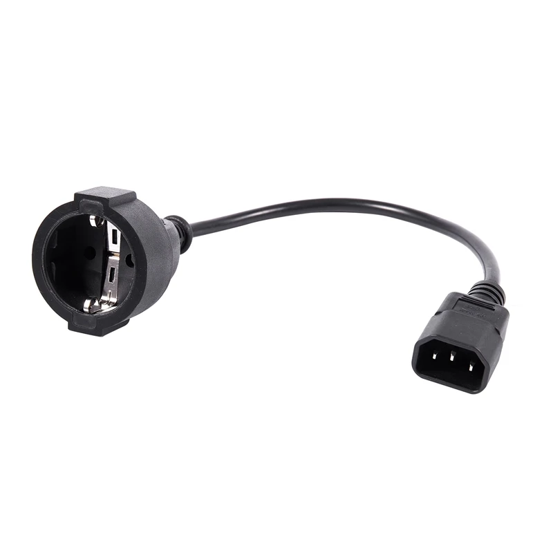 IEC 320 C14 штекер в Европейский CEE7 3pin гнездо, C14 в ЕС PDU UPS кабель 0,5