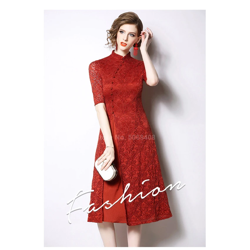 Китайский год традиционная одежда cheongsam платье для женщин банкет Vingtage Fanshion элегантное кружевное свадебное платье