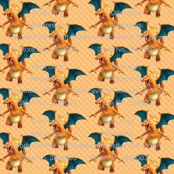 

Pokemon Machop Hitmonlee Lickitung Rattata Gastly Pinsir Zubat Weedle Lapras Dragonite Charmander Squirtle Bulbasaur fabric