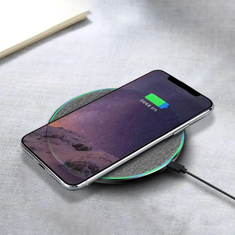 Новое беспроводное зарядное устройство 15 Вт для Iphone XS Samsung Galaxy S8 S9 S10 Plus Qi Быстрое