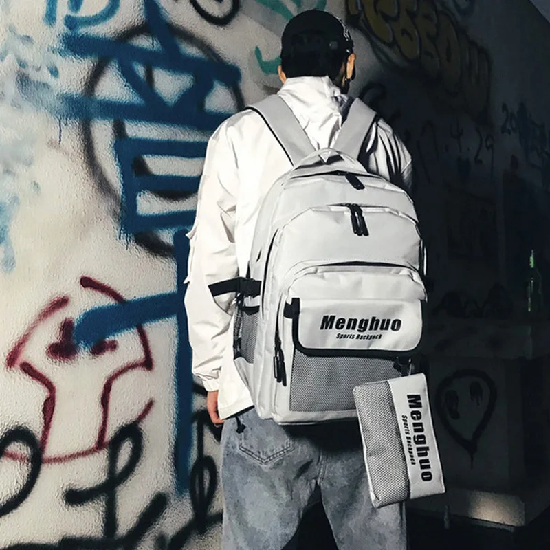 

Casual Men Backpack for Teenage Boys Girls Large Capacity High School Bag Big Women Back Pack Travel Bagpack Nylon Rucksack 2019