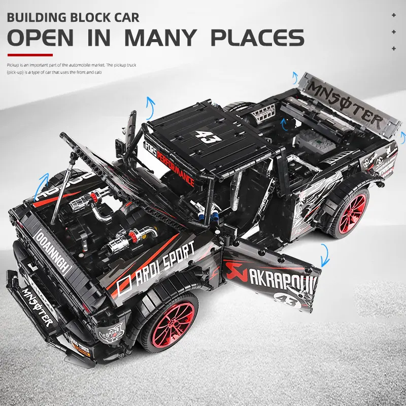 DHL Yeshin F 150 Ford Mustang Hoonicorn гоночный автомобиль Technic MOC 22970 подходит для 34316