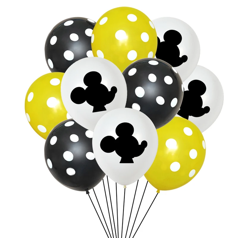 Mickey Minnie Mouse Balloons 12inch Latex Balloons Baby Shower Happy Birthday Party Decorations Kids Air Globos Decor Supplies