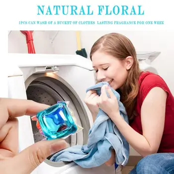 

Laundry Detergent Capsule Dissolve Colorful Multifunction Cleaner Stains Concentrate Washer Detergent For Bathroom Random Color
