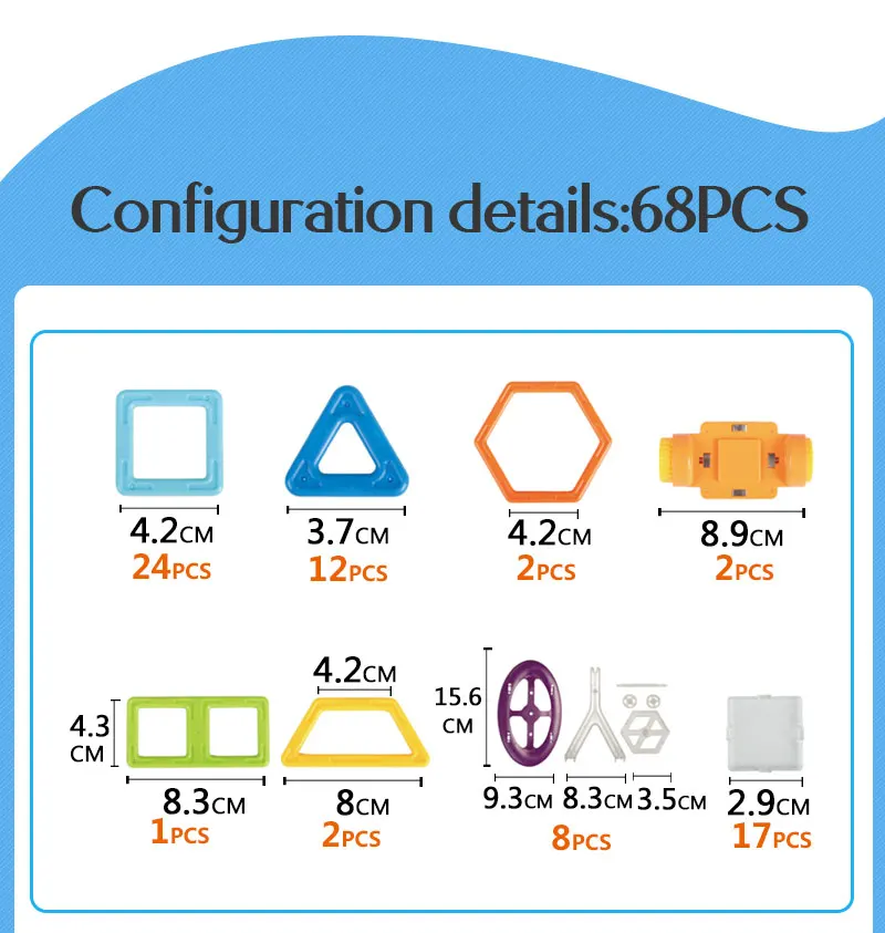 38-68 шт., мини-магнитные блоки сплошного цвета, строительные блоки, строительные блоки, развивающие пластиковые игрушки для детей