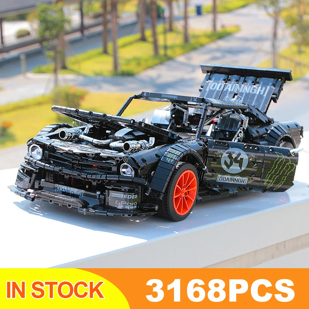 23009 Ford Mustang Hoonicorn гоночный автомобиль высокотехнологичный MOC-22970 подходит 20102