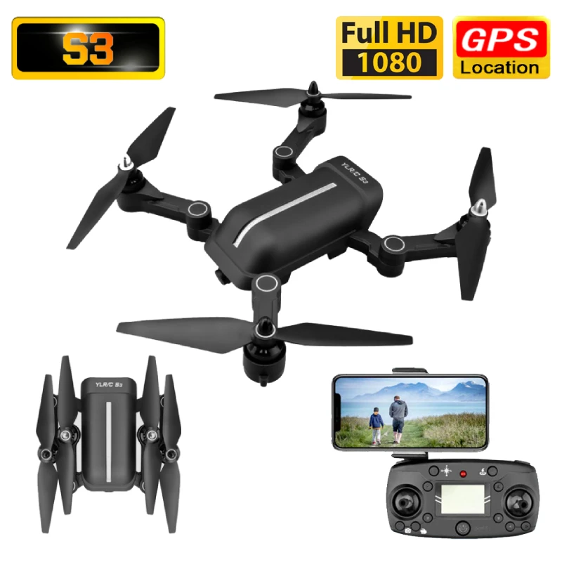 S3 Дрон gps 1080P HD камера 5G wifi FPV объемный полет складной селфи дроны Профессиональный 400 м дальний дистанционный RC Квадрокоптер