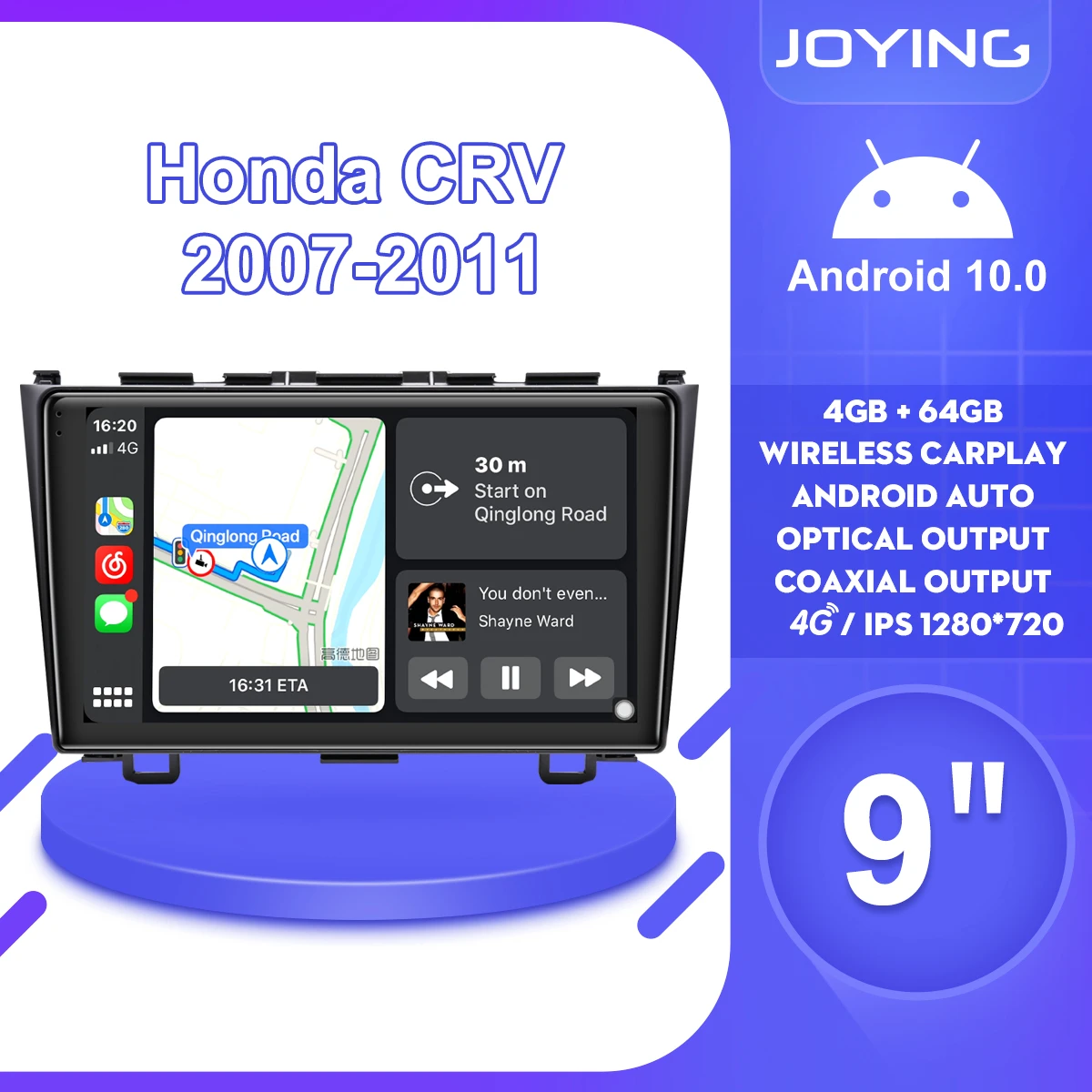 Supports GPS Navigation WiFi EQ SWC USB Connection MirrorLink Bluetooth Video Output Android 10 Car Radio Stereo with 9 inch Touch Screen Fits for Honda CRV 2012 2013 2014 2015 Supports GPS Navigation WiFi EQ SWC USB Connection MirrorLink Bluetooth Video Output Android 10 Car Radio Stereo with 9 inch Touch Screen Fits for Honda CRV 2012 2013 2014 2015