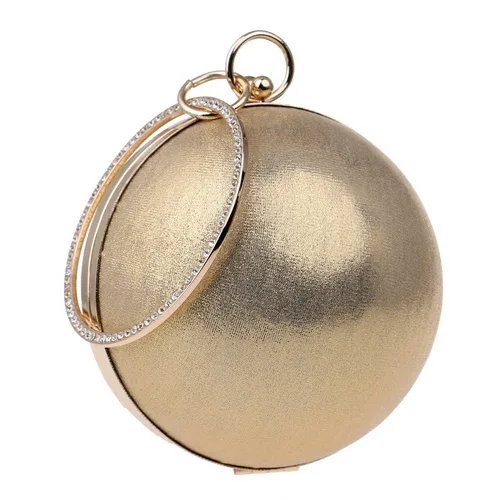 YM1062gold SEKUSA, круглый шар, бриллиантовая кисточка, женские вечерние клатчи, вечерняя Свадебная сумка, свадебная сумка, Сумочка на плечо, браслет, клатч - Цвет: YM1062gold