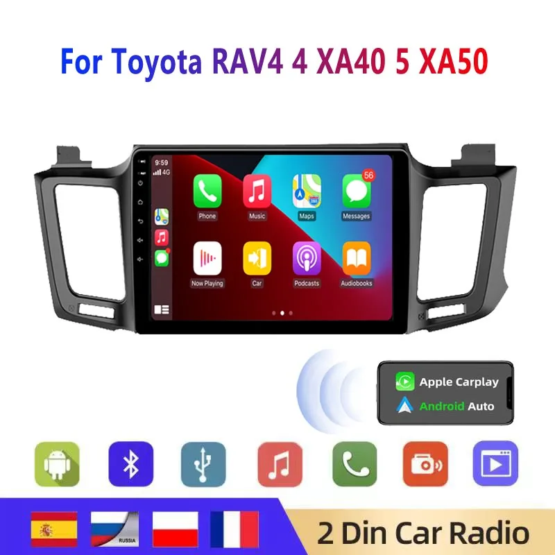 Автомагнитола PEERCE для Toyota RAV4 4 XA40 5 XA50 2012-2018 мультимедийный видеоплеер GPS-навигация