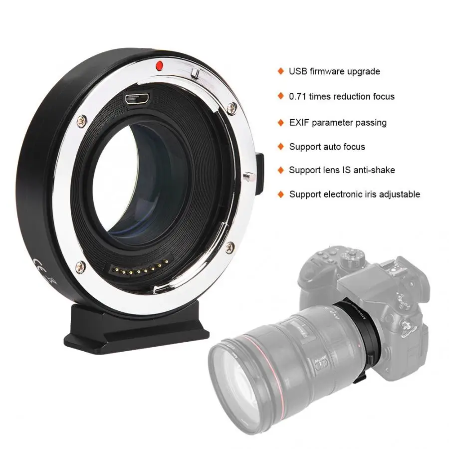 EF/EF-S к M4/3 переходное кольцо объектива для Canon EF объектив к M4/3 камеры поддержка автофокуса