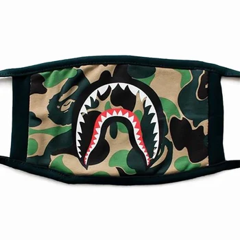 

New Style Shark Mouth Face Mask Riding Windshield Face Mask Fashion Camouflage Mouth-muffle Dustproof Respirator Mouth Mask