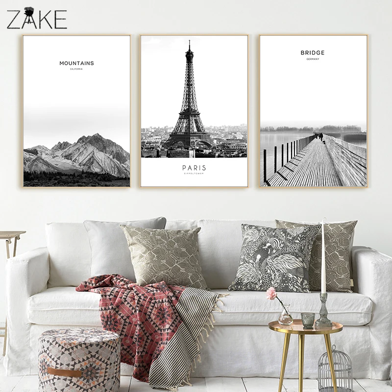 Плакат настенный винтажный с изображением Парижа Эйфелевой башни|Рисование и