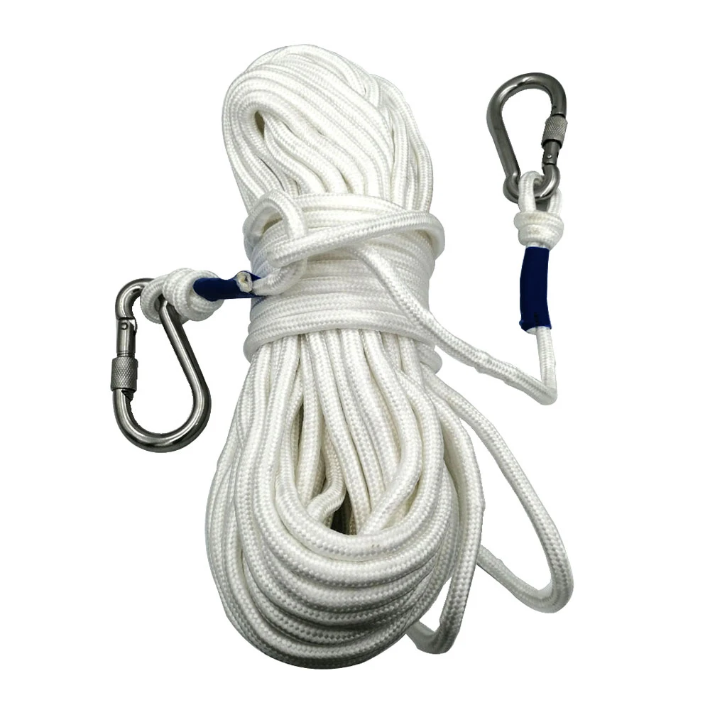 21/30Meters Dia 8MM Scuba Diving inflatable buoy Line Snorkeling freediving Buoy Float Line Rope With carabiners