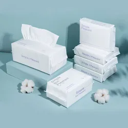 Disposable Face Towel 100 Count Washing Face Soft Cotton Face Towel for Sensitive Skin Facial Makeup Removing Surface Cleaning