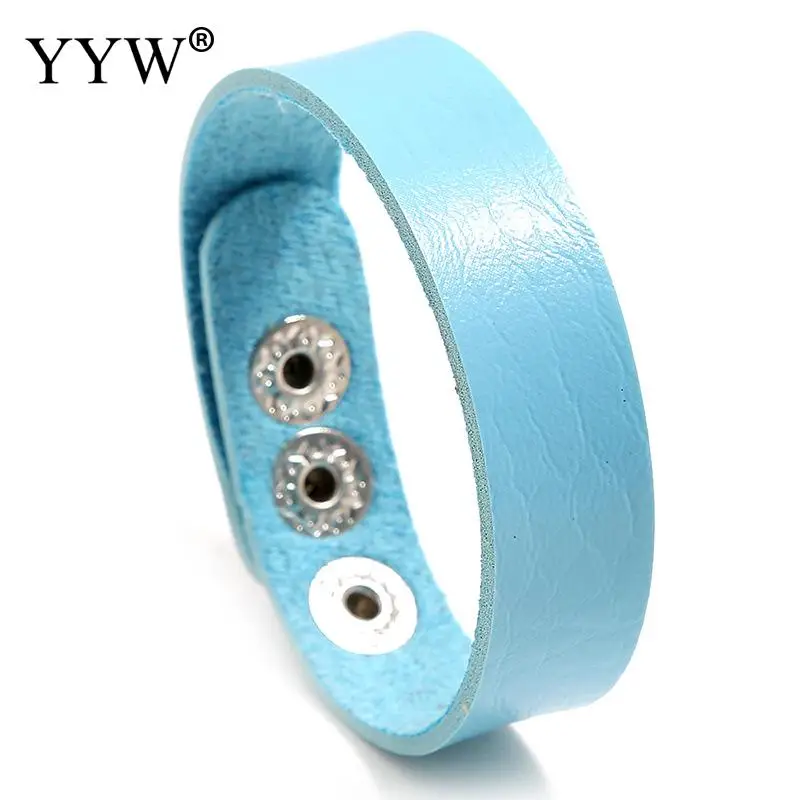 Newest Design Colorful Genuine Leather Charms Bracelet Simple Blank Amazing Width & Bangle Women Jewelry | Украшения и