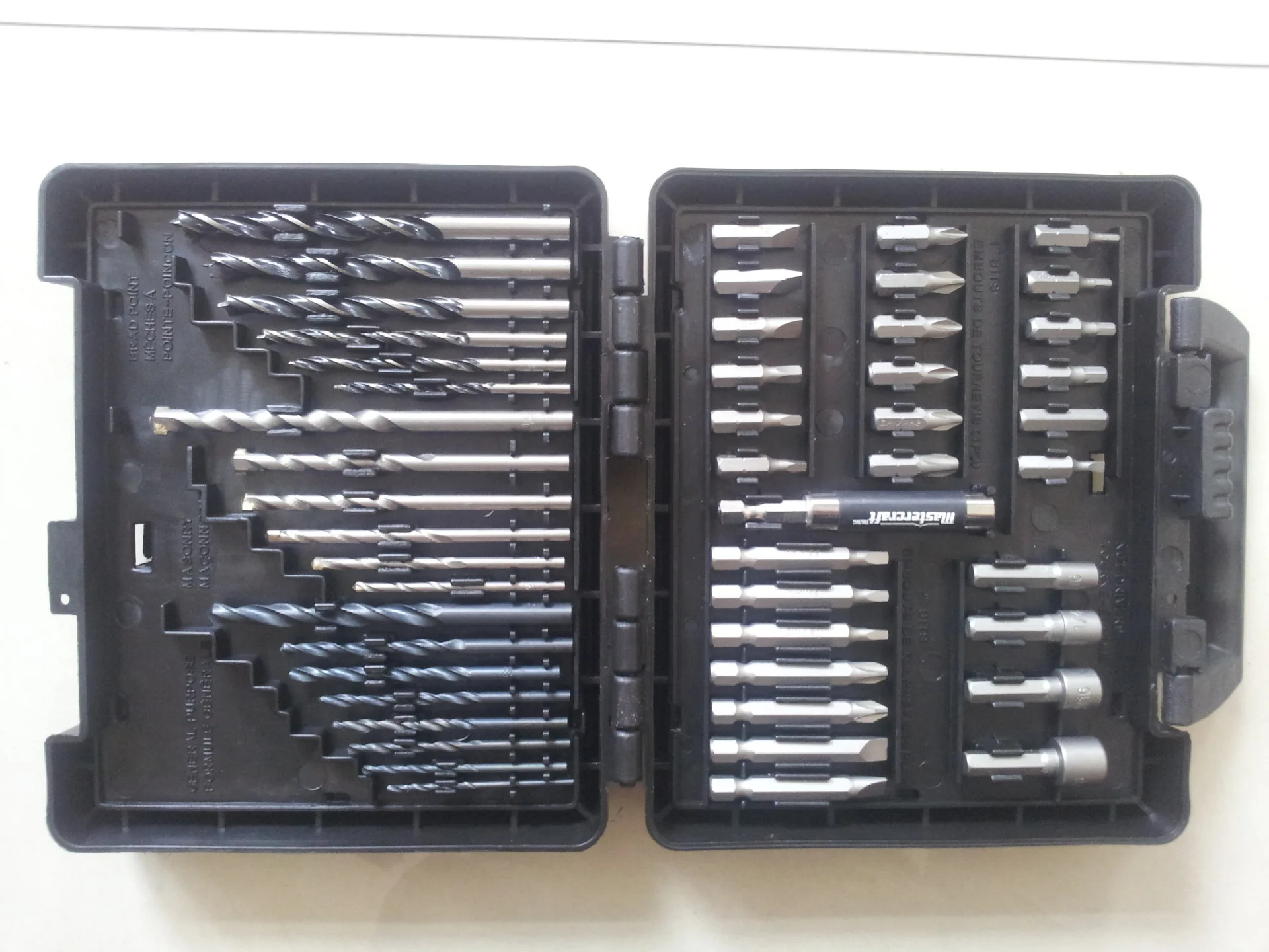 Master 50-Piece Drill Bit Packaged Combination Hardware Toolbox Household Decoration Tool Combination