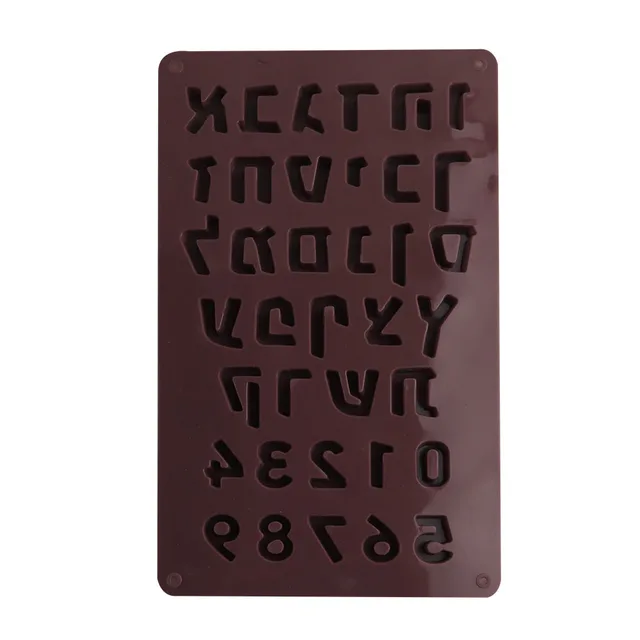 3D Héber Betűk Szilikon Penész Ábécé Csokoládé Számok Sütemény Fondant Sütés Forma Torta Díszítő Szerszámok Tálca Süti - Image 2