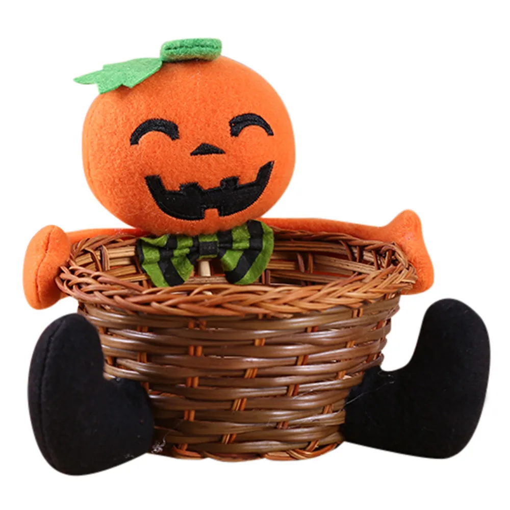 

C Doll Halloween Storage basket decorations children's demon candy basket Fruit Decoration Bowl Ghost Home Decor Hand-Woven FA15