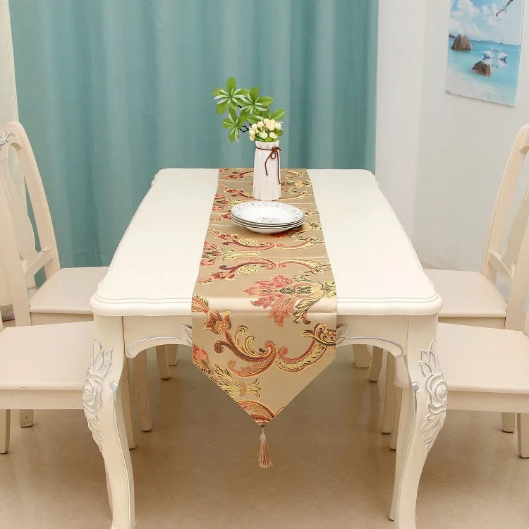 European jacquard luxury table runner bedside shoe cabinet tablecloth living room home sofa coffee table cover cloth decoration