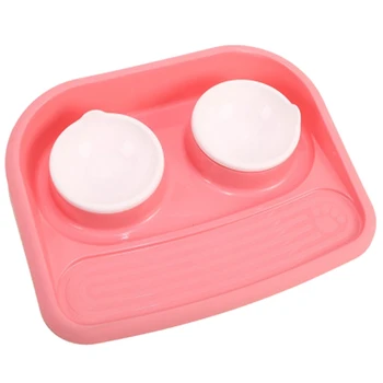 

Retail Splash-Proof and Leak-Proof Dog Bowl Pet Anti-Skid Double Bowl Environmental Protection Pet Food Bowl