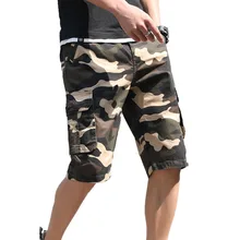 Мужские повседневные спортивные шорты, камуфляжные свободные шорты с карманами для лета, пляжа, бега, WHShopping