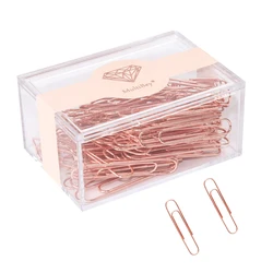 Lot de 70 trombones antidérapants de taille moyenne et grande, 2 pouces, par boîte, de couleur or, Rose et or 