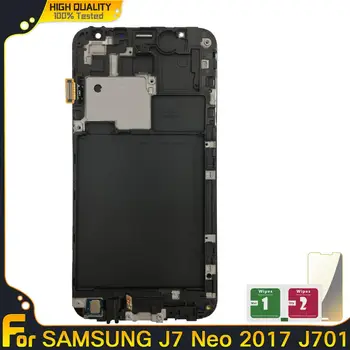 

Amoled LCD For Samsung Galaxy J7 J701F J701M J701 J701H LCD Display Touch Screen Digitizer with Frame For Samsung J701