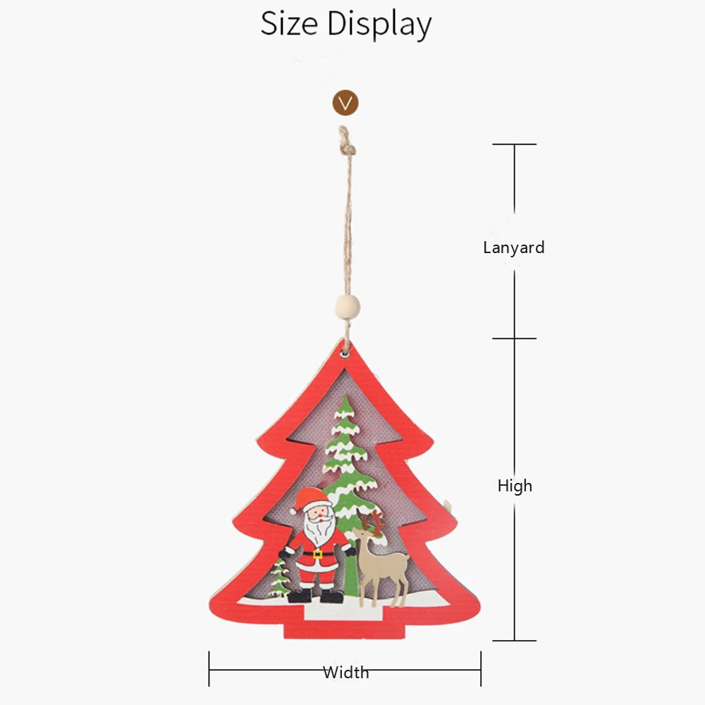 Подвесной Рождественский Декор, украшения для рождественской елки, DIY Деревянный аксессуар, украшения, 3D подвеска, украшение для рождественского фестиваля