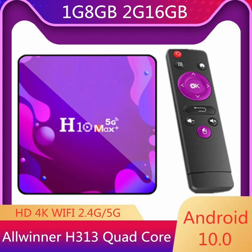 

Smart TV Box Android 10.0 4K HD TV Receiver Media Player 2G 16GB H313 Quad Core Set Top Box Dual WIFI 2.4/5.8G Android 10 TVBOX