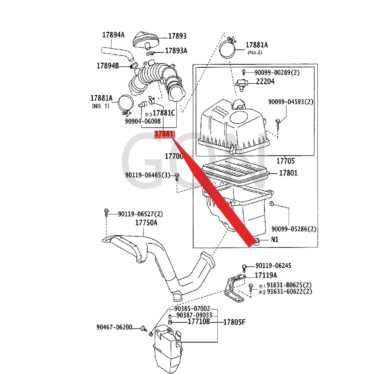 

Air filter hose 2001-Toy ota CAM RY air grid hose brake pipe parking brake oil pipe connecting pipe oil supply pipe
