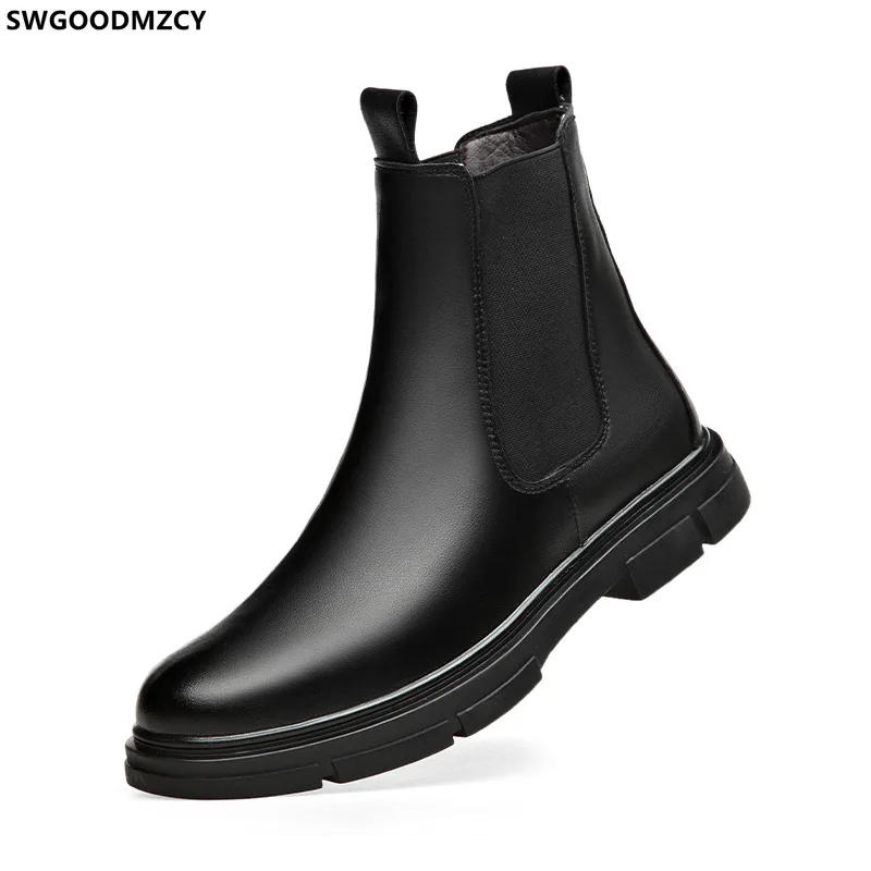 

Chelsea Boots Men Ankle Boots for Men Casuales Snow Boots for Men Male Leather Casual Shoes Chunky Shoes Werkschoenen Zapatillas