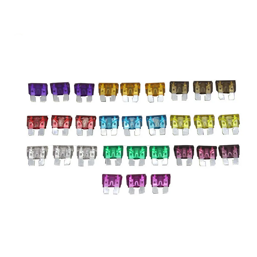 30PCS 3~40A Medium Size Auto fuse 3pcs for each specification Automotive Fuses Blade,The fuse Insurance insert Lights Fuse
