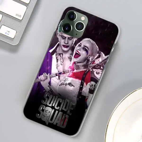 Харли Квинн Отряд Самоубийц Джокер телефонные чехлы для Apple iPhone 11 Pro Max X XR XS MAX 11 Pro 7 8 6 6s Plus 5 5S SE жесткий чехол - Цвет: H08