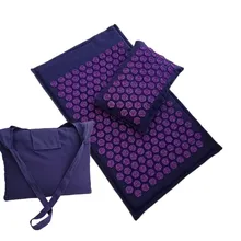 Лотос Спайк акупрессура коврик массажный коврик и подушка набор йога Акупунктура Подушка снимает боль в спине шеи мышц