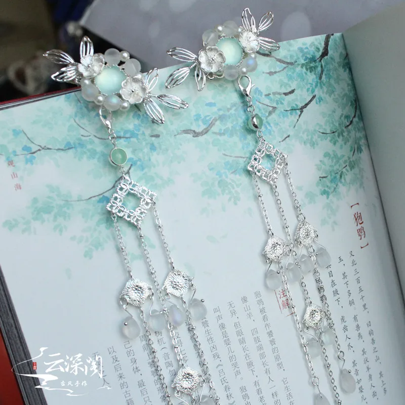 

Chinese Style Ling Zhao Hairpins Tassels Hair Clip Hanfu Teen Girls Handwork Small Fresh Cosplay Hair Accessory Hair Clip