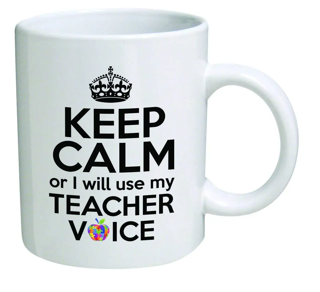 Забавная кружка 11OZ Keep Calm или я буду использовать мой голос учителя кофейная чашка