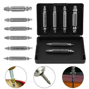 

6PC Broken Bolt Damage Screw Remover Extractor Drill Bits Easy Out Stud Reverse