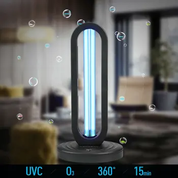 

Remote Control Home Sterilizer Ozone Germicidal Living Room LED Ultraviolet Light Indoor Office USB Rechargeable Kitchen 36W