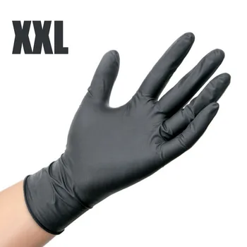 

100pcs One-off Comfortable Rubber Disposable Mechanic Nitrile Gloves Black Hair Dye Tools Hair Care Styling Tools Temporary Diy